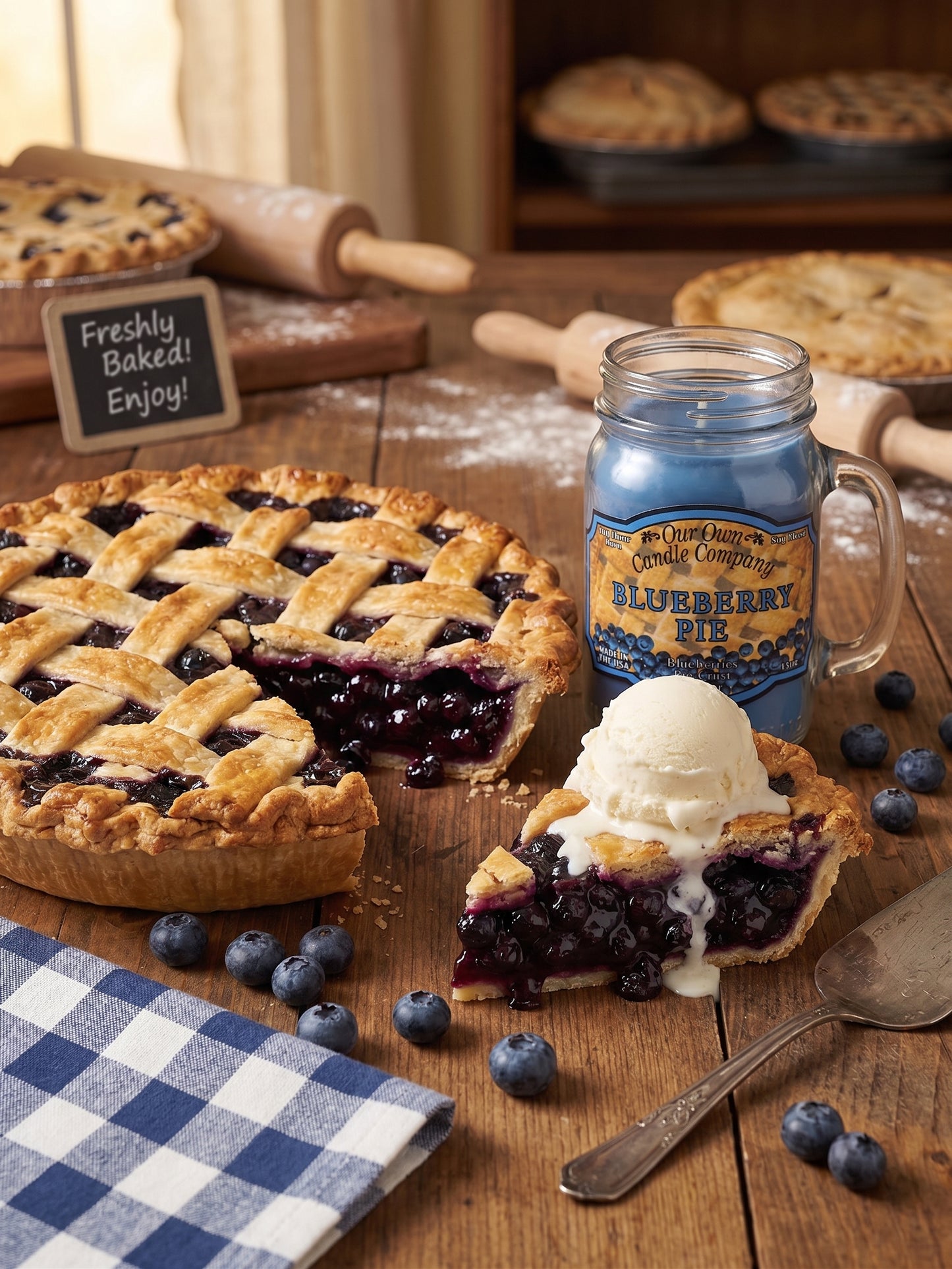 Our Own Candle Company Blueberry Pie Mason Jar