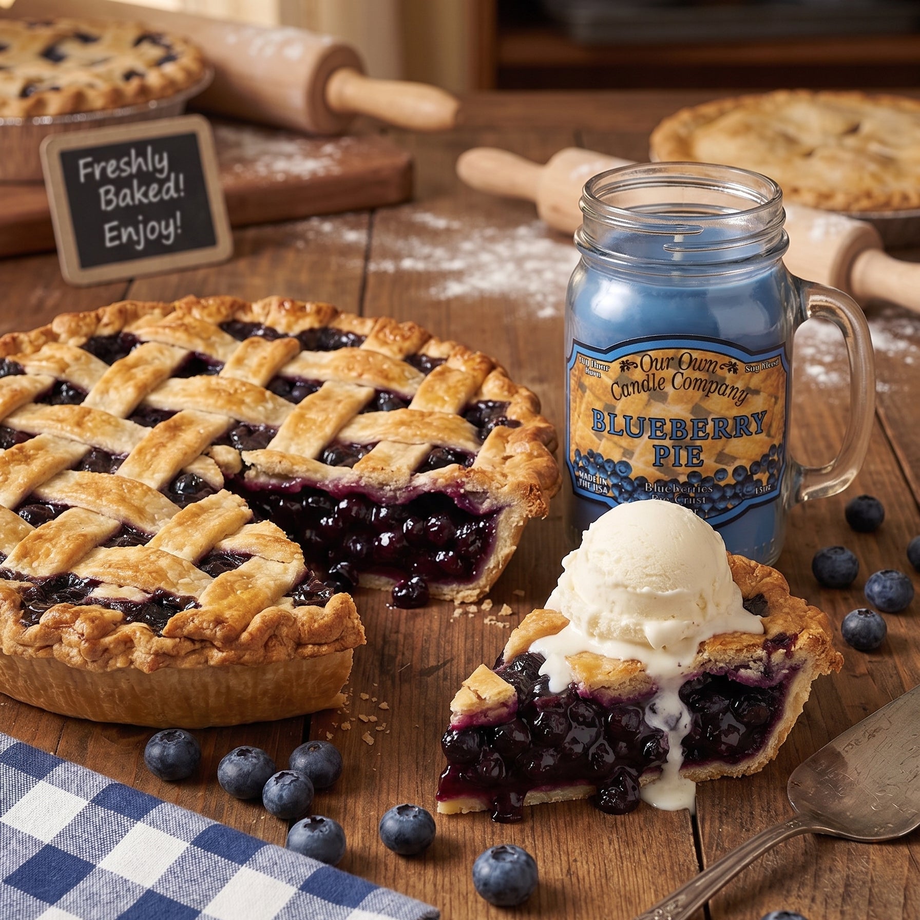 Our Own Candle Company Blueberry Pie Mason Jar
