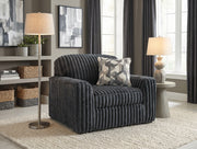 Ashley 9810523 Midnight Madness Gun Metal Chair and a Half