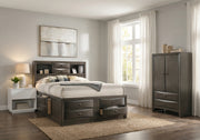 FOA FM7210GY-Q Zosimo Gray Queen Platform Storage Bed