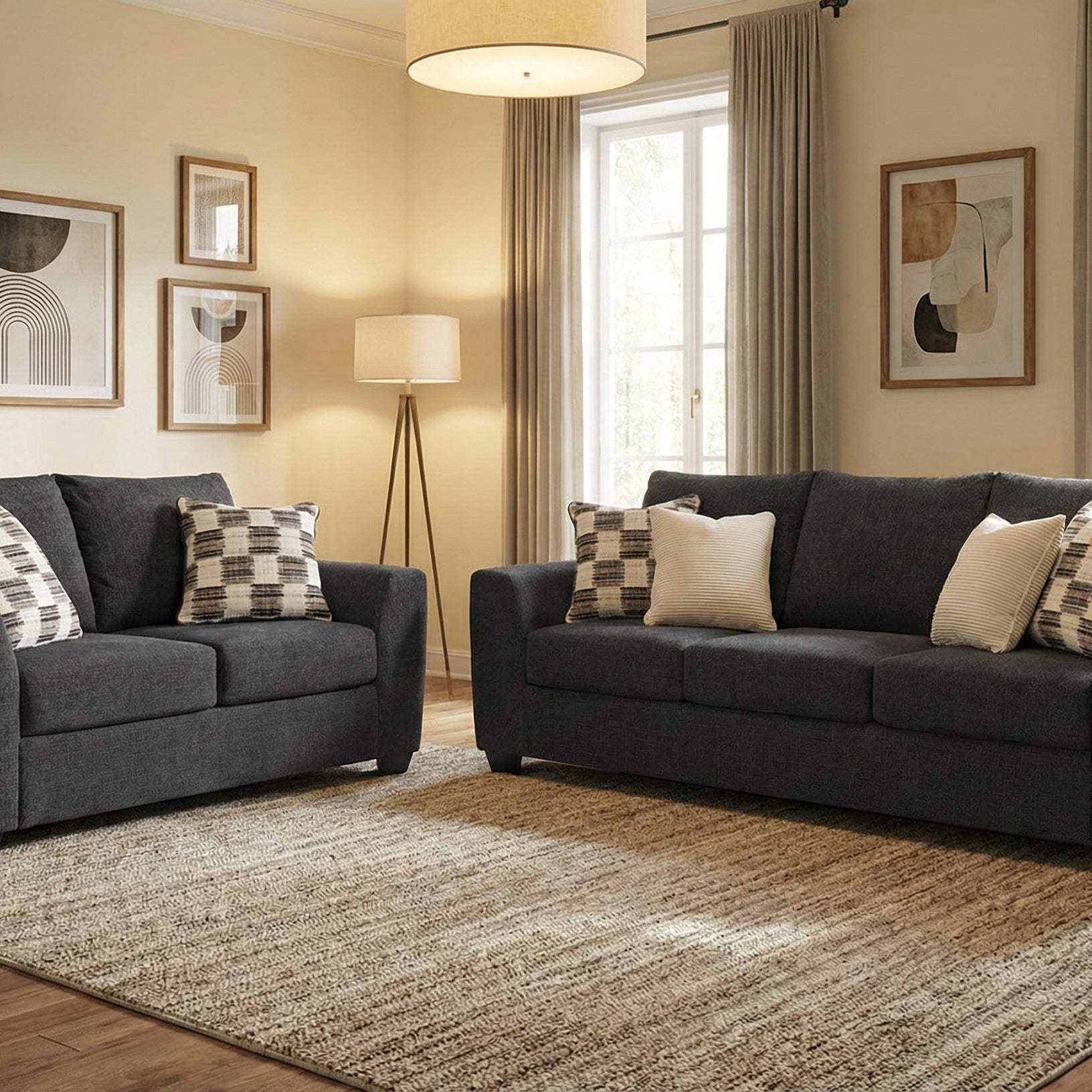 Ashley 6310135 / 6310138 Loreo Ebony Sofa Loveseat Set