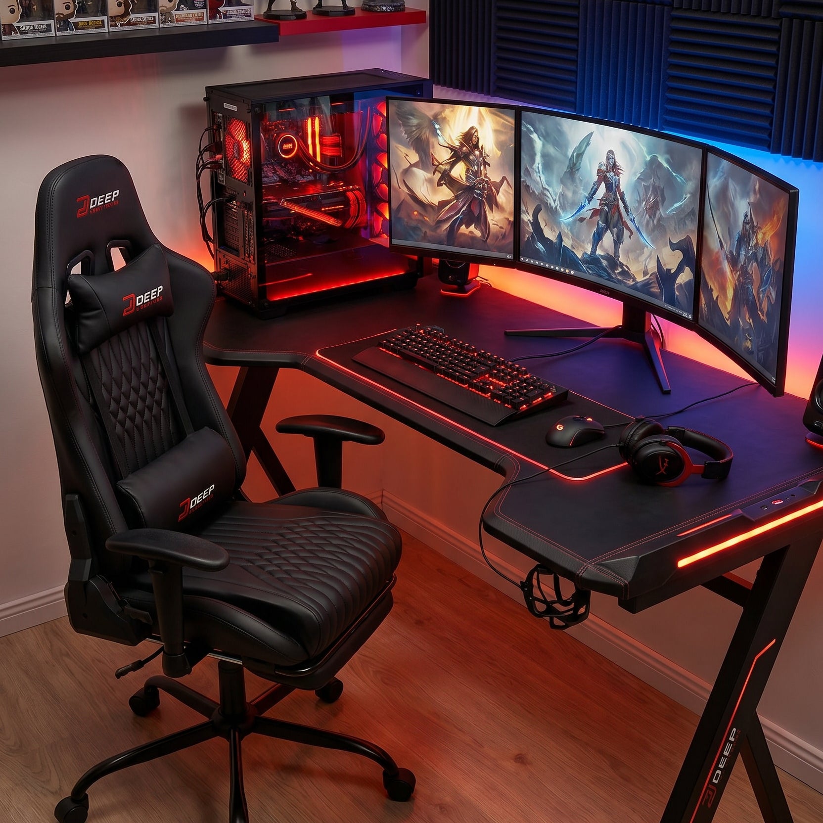 Milton SJ1001GM-BLACK Black Gaming Chair