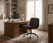 Milton QL-66H1-05 Galaxy Black Fabric Office Chair