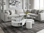 Coaster 703400 Buckley 3-piece S- Coffee Table and Stools Set White ( 3 BOXES )