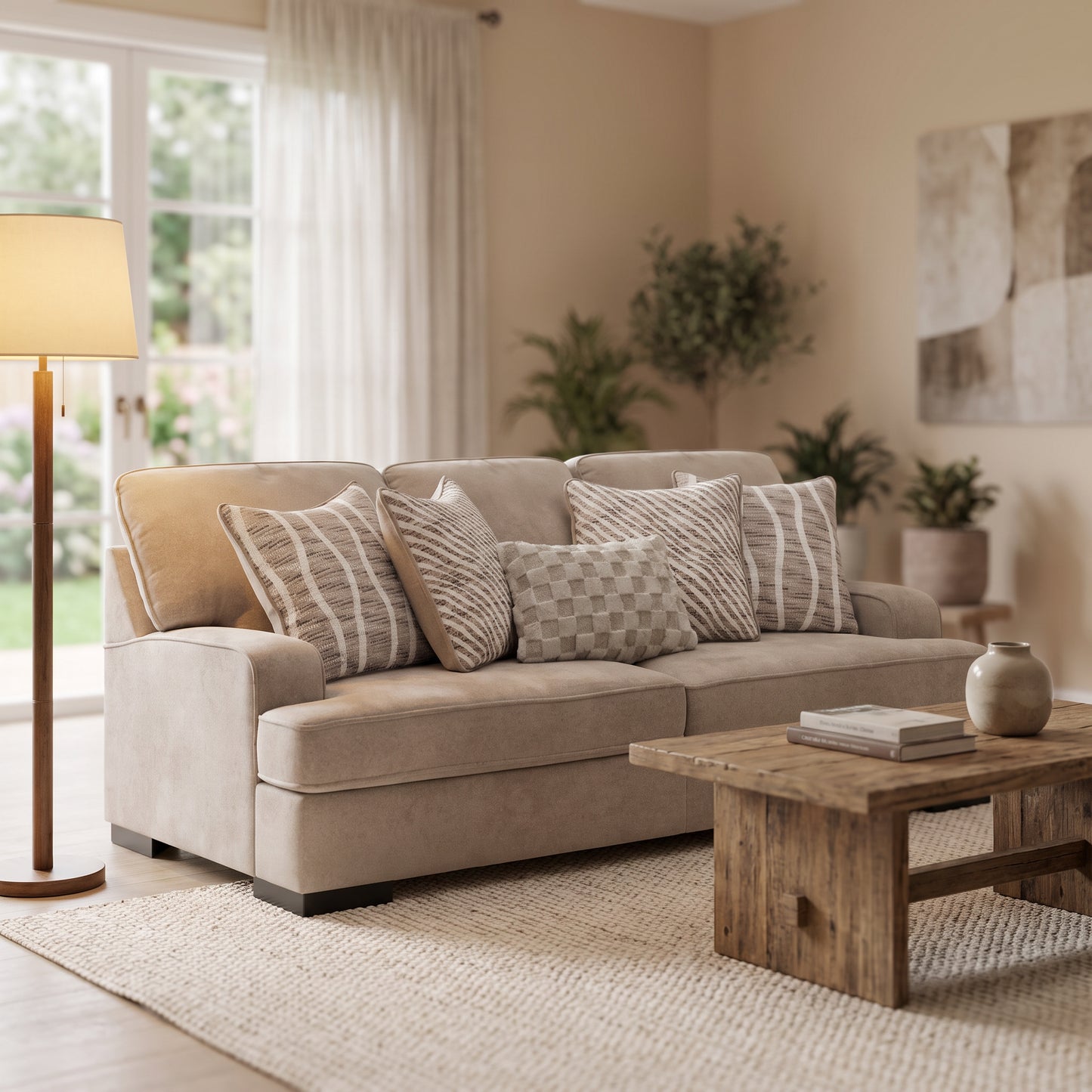 Ashley 5990238 High Profile Taupe Sofa