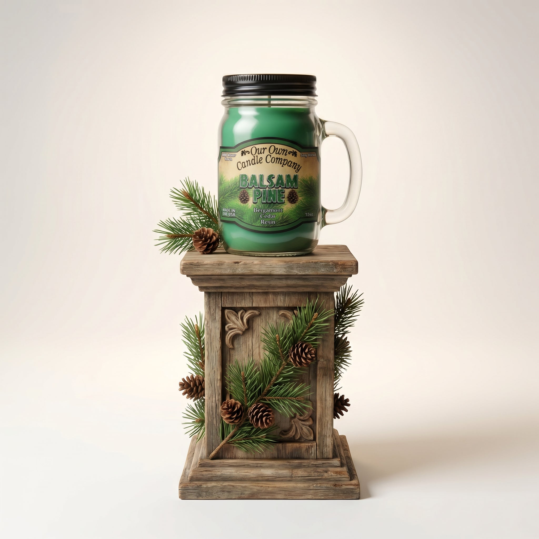 Our Own Candle Company Balsam Pine Mason Jar Candle