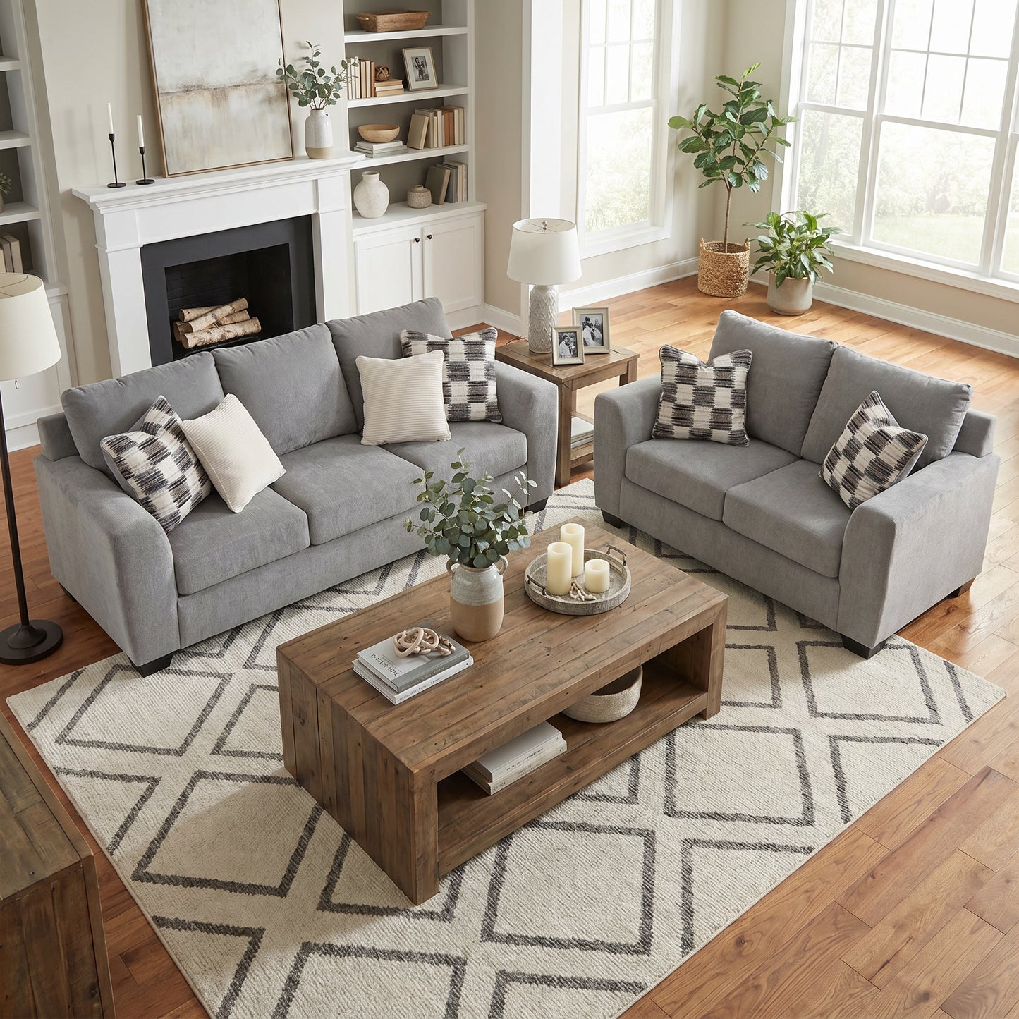 Ashley 6310335 / 6310338 Loreo Flint Sofa Loveseat Set