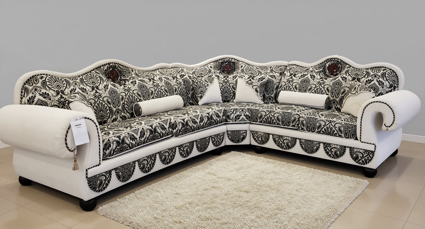 Cortez Macaria White Sectional