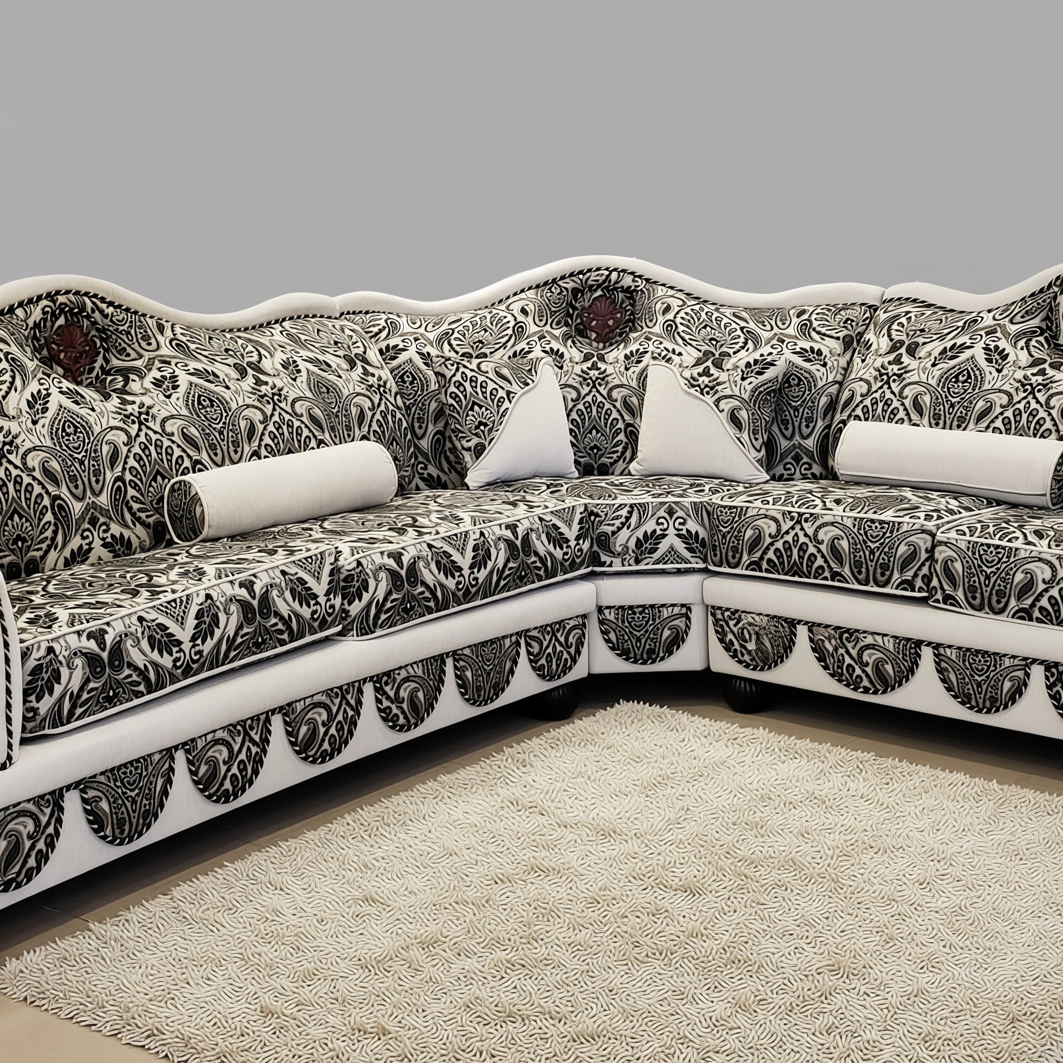 Cortez Macaria White Sectional