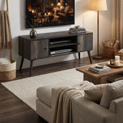 Milton 2026 47" Rustic Gray 2 Shelf & 2 Cabinet TV Stand