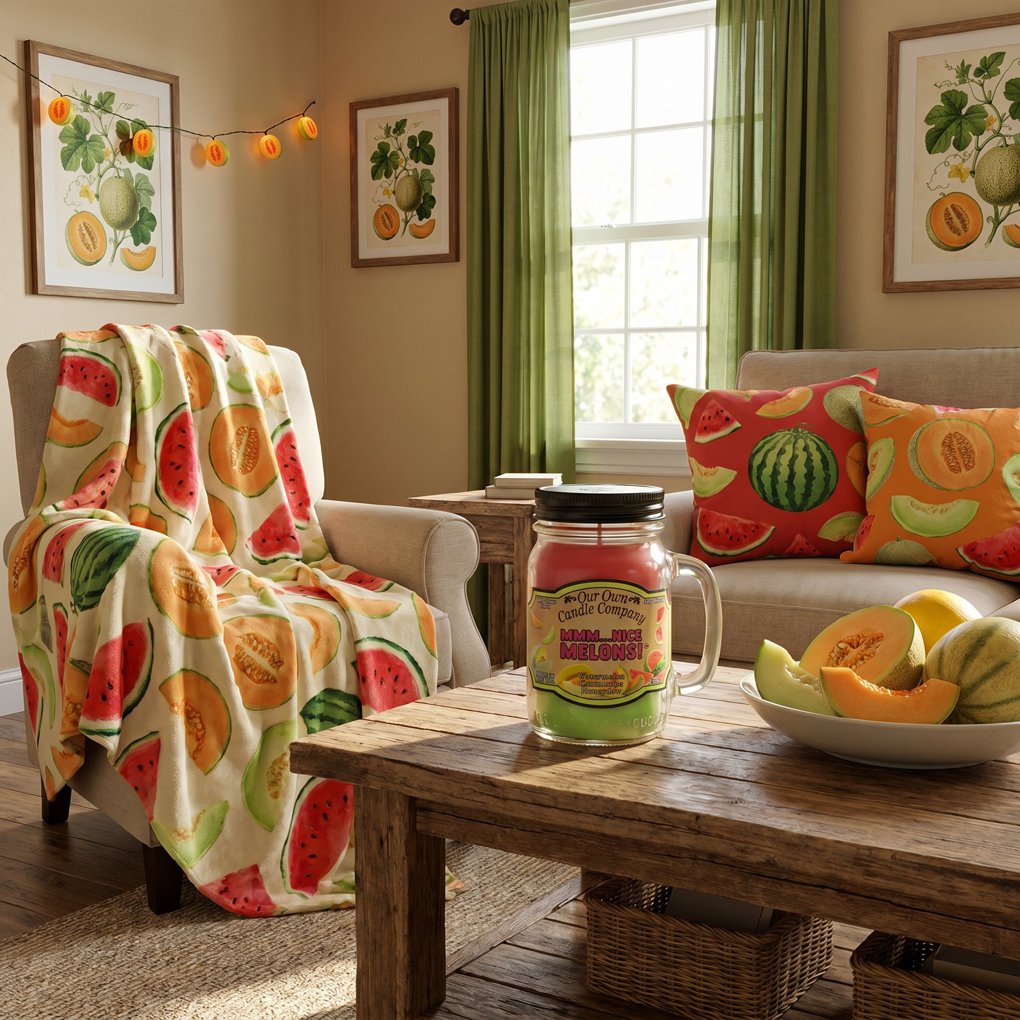 Our Own Candle Company Melon Triple (Mmm... Nice Melons) Mason Jar Candle