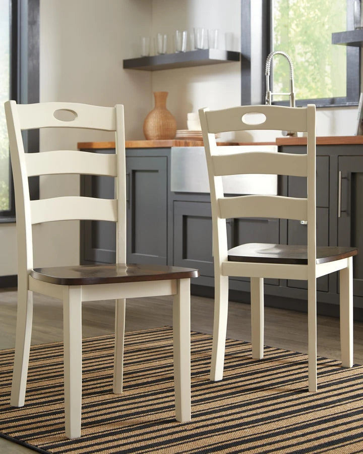 Ashley D335-01 Woodanville Cream & Brown Dining Chair