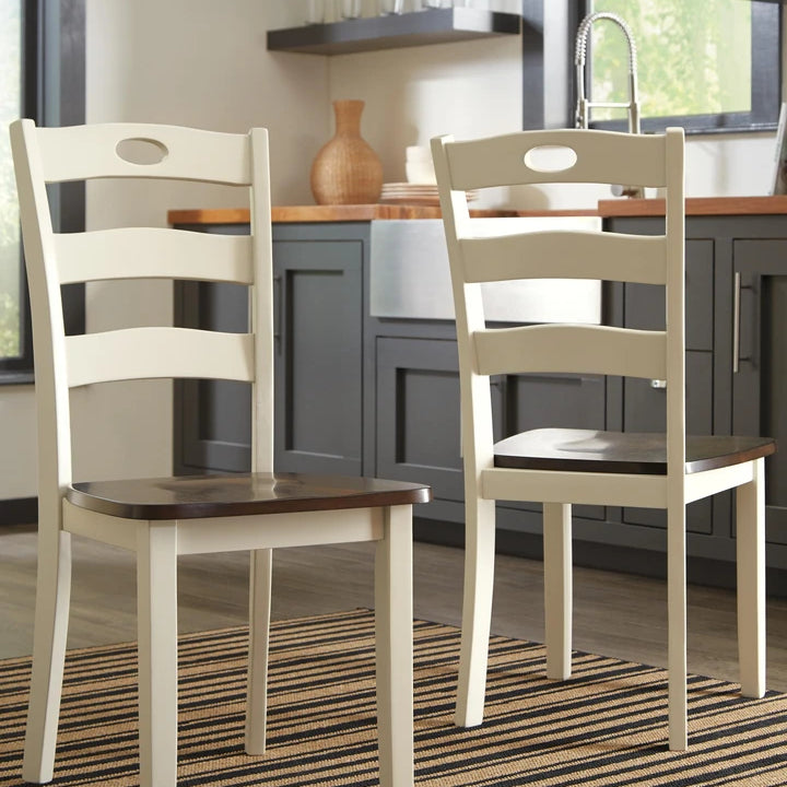 Ashley D335-01 Woodanville Cream & Brown Dining Chair