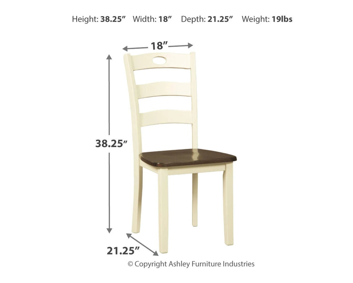 Ashley D335-01 Woodanville Cream & Brown Dining Chair