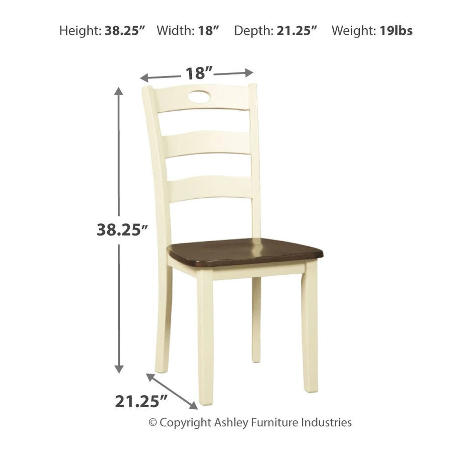 Ashley D335-01 Woodanville Cream & Brown Dining Chair