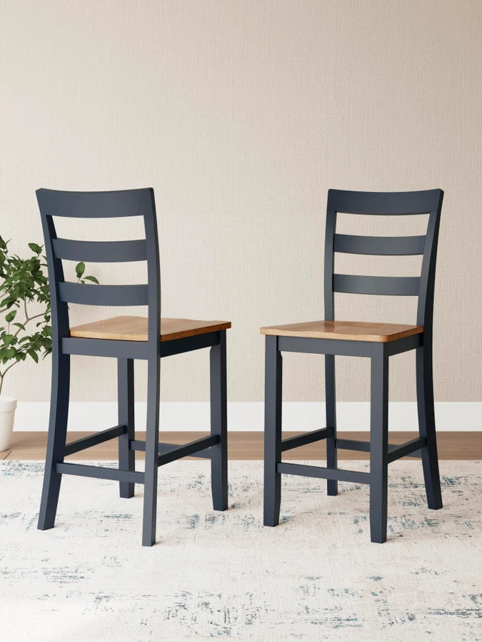 Ashley D399-124 Gesthaven Blue Bar Stool