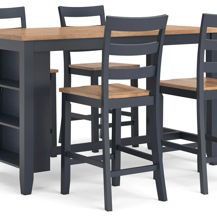 Ashley D399-13/124 Gesthaven Blue 5 Piece Counter Table Set