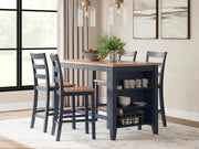 Ashley D399-13/124 Gesthaven Blue 5 Piece Counter Table Set