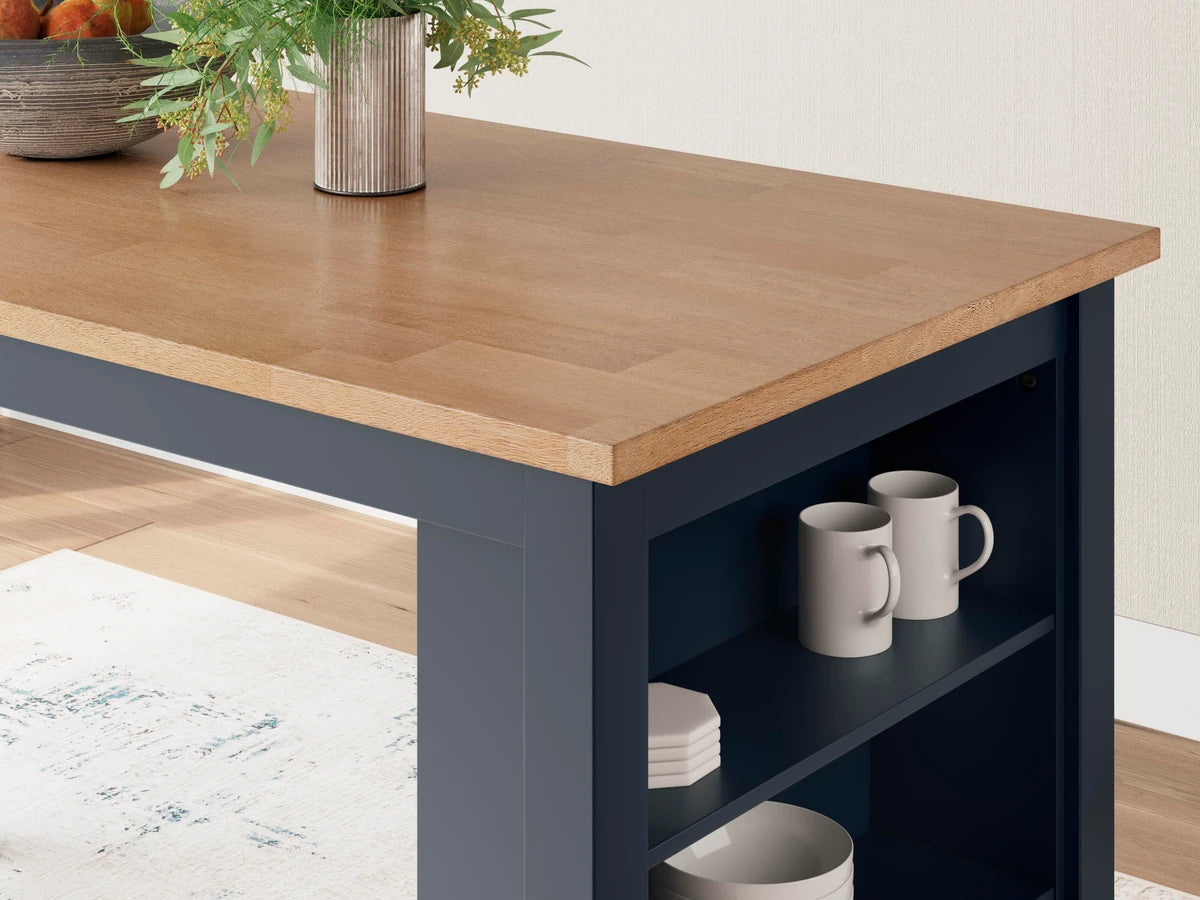 Ashley D399-13 Gesthaven Blue Rectangular Counter Height Table