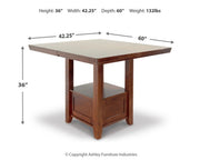 Ashley D594-42 Ralene Rectangular Counter Height Table w/ Leaf