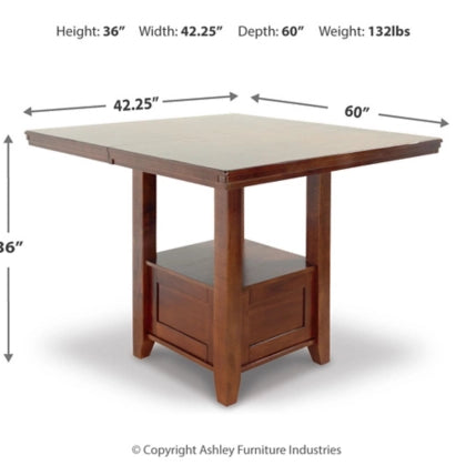 Ashley D594-42 Ralene Rectangular Counter Height Table w/ Leaf