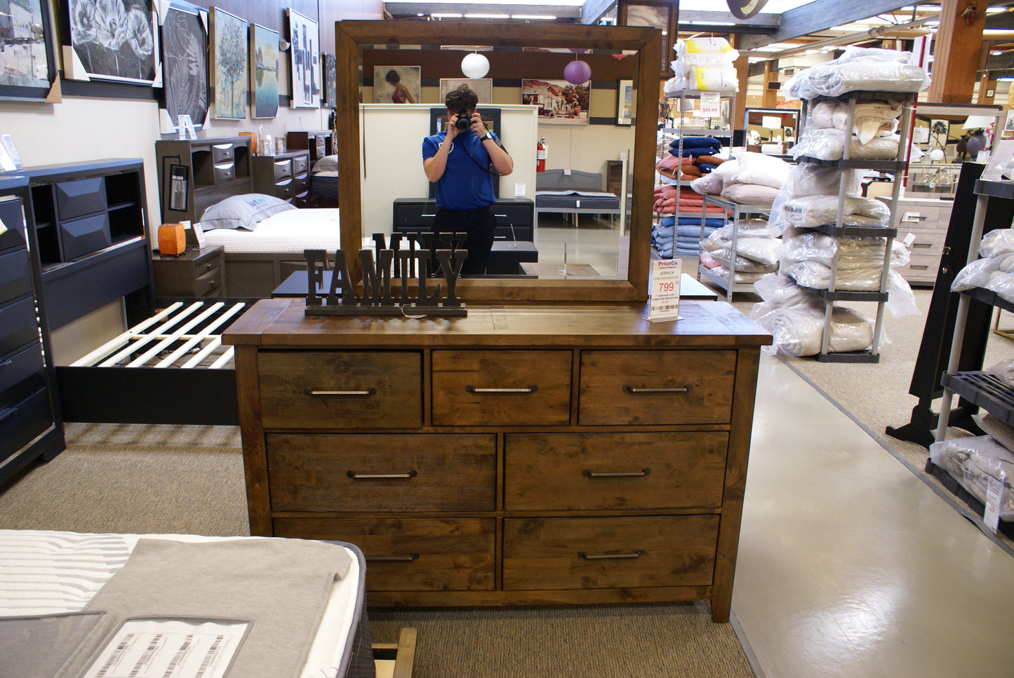 Homelegance 1957-5/6 Jerrick 7 Drawer Dresser w/ Mirror
