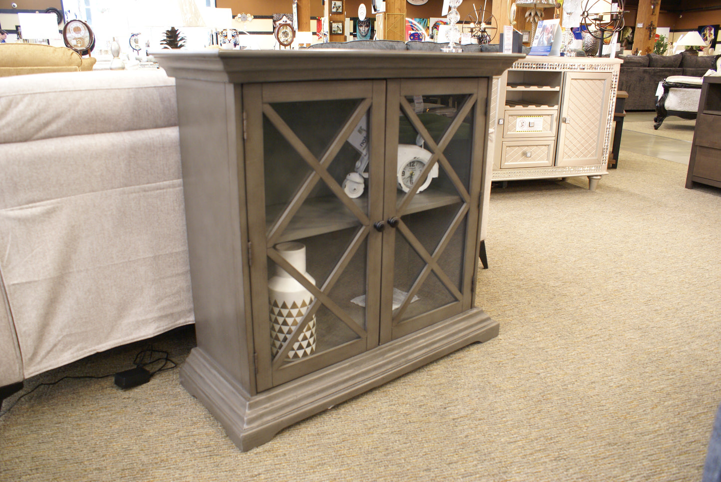 Jofran 2015-38 Carrington Grey 2 Door Accent Cabinet