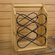 UMA 89291 Brown Wood Rustic Wine Holder