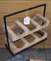 UMA 77897 Brown Wood 6 Bottle Wine Rack