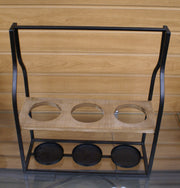 UMA 77899 Black Metal Farmhouse Wine Holder