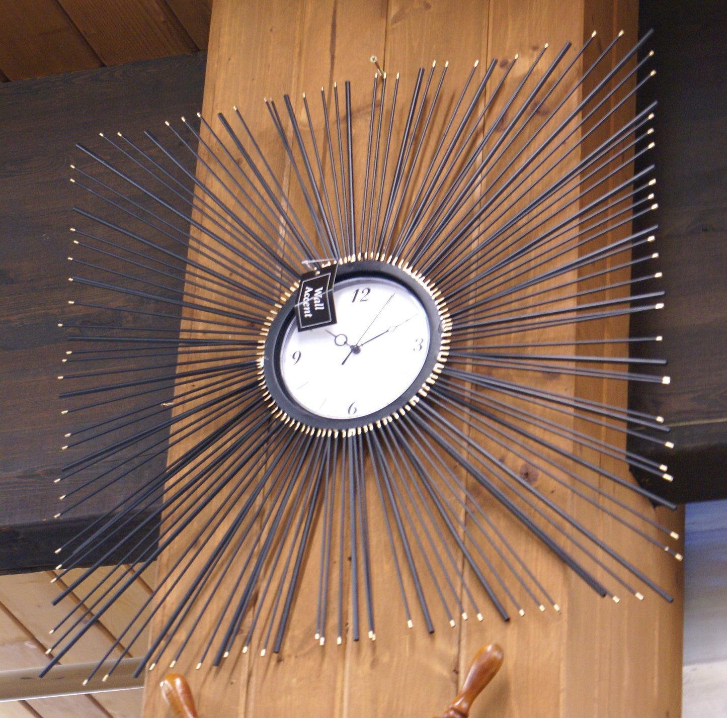 UMA 77637 Black Iron Modern Wall Clock
