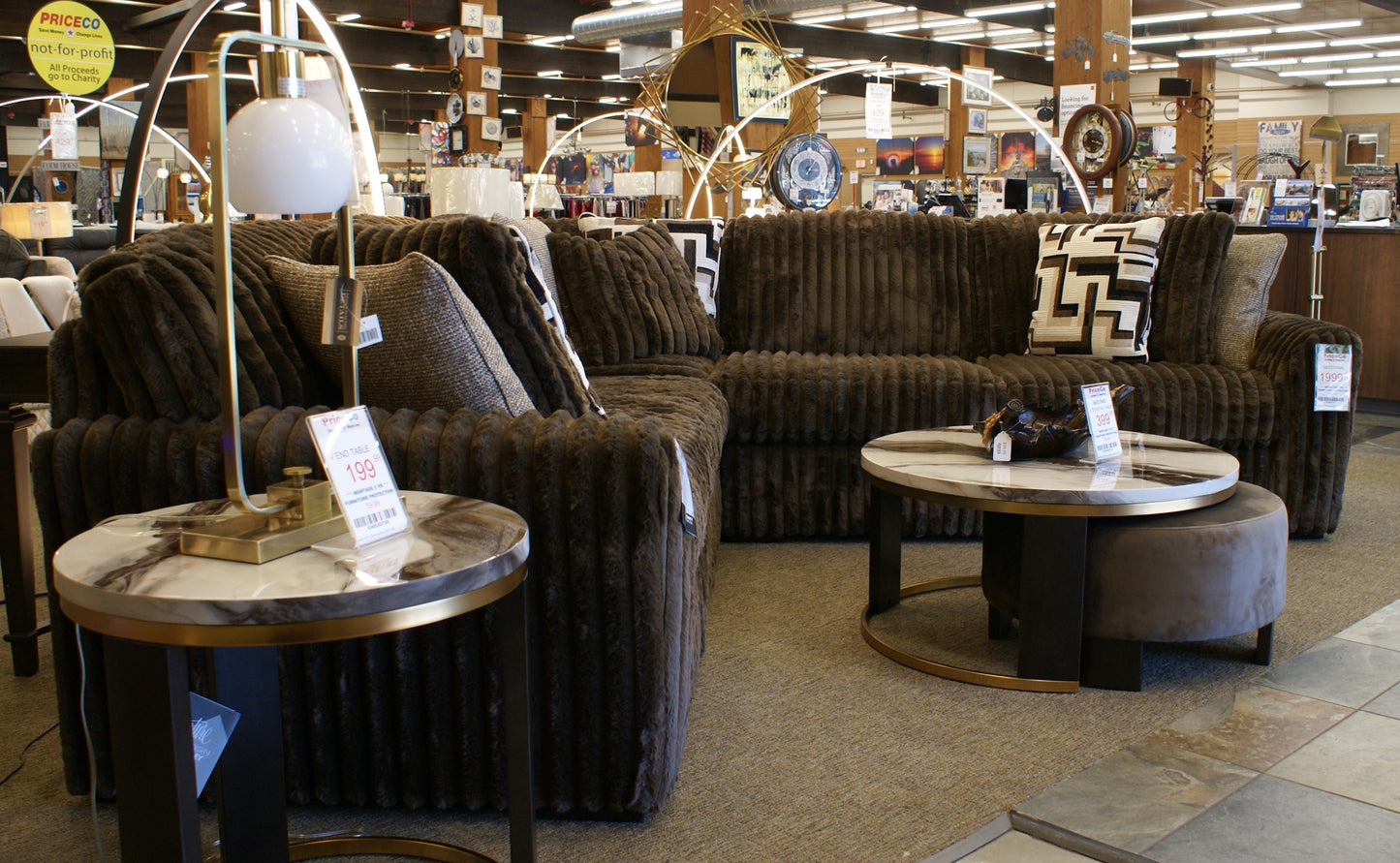 Ashley 98104S6 Midnight Madness Chocolate 3 Piece Sectional