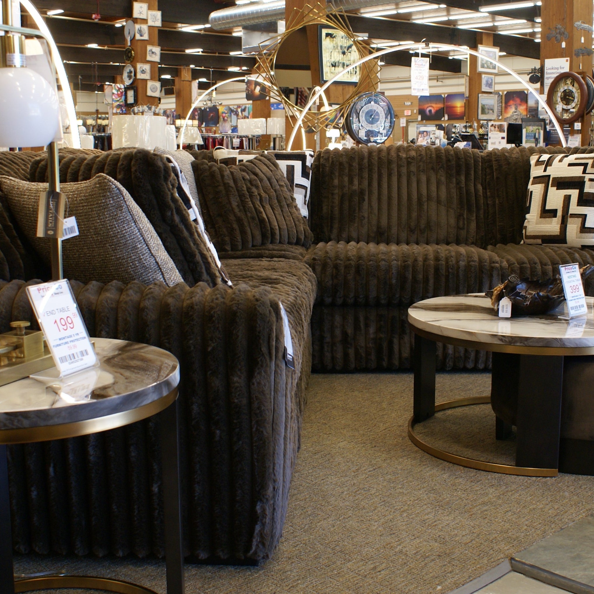 Ashley 98104S6 Midnight Madness Chocolate 3 Piece Sectional