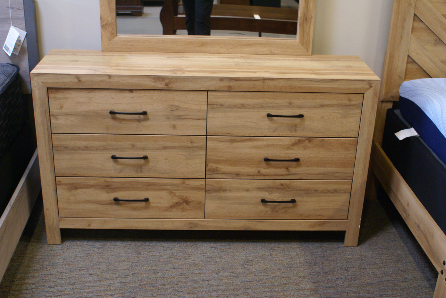 Homelegance 1534NA-5/6 New Corbin Natural Dresser & Mirror
