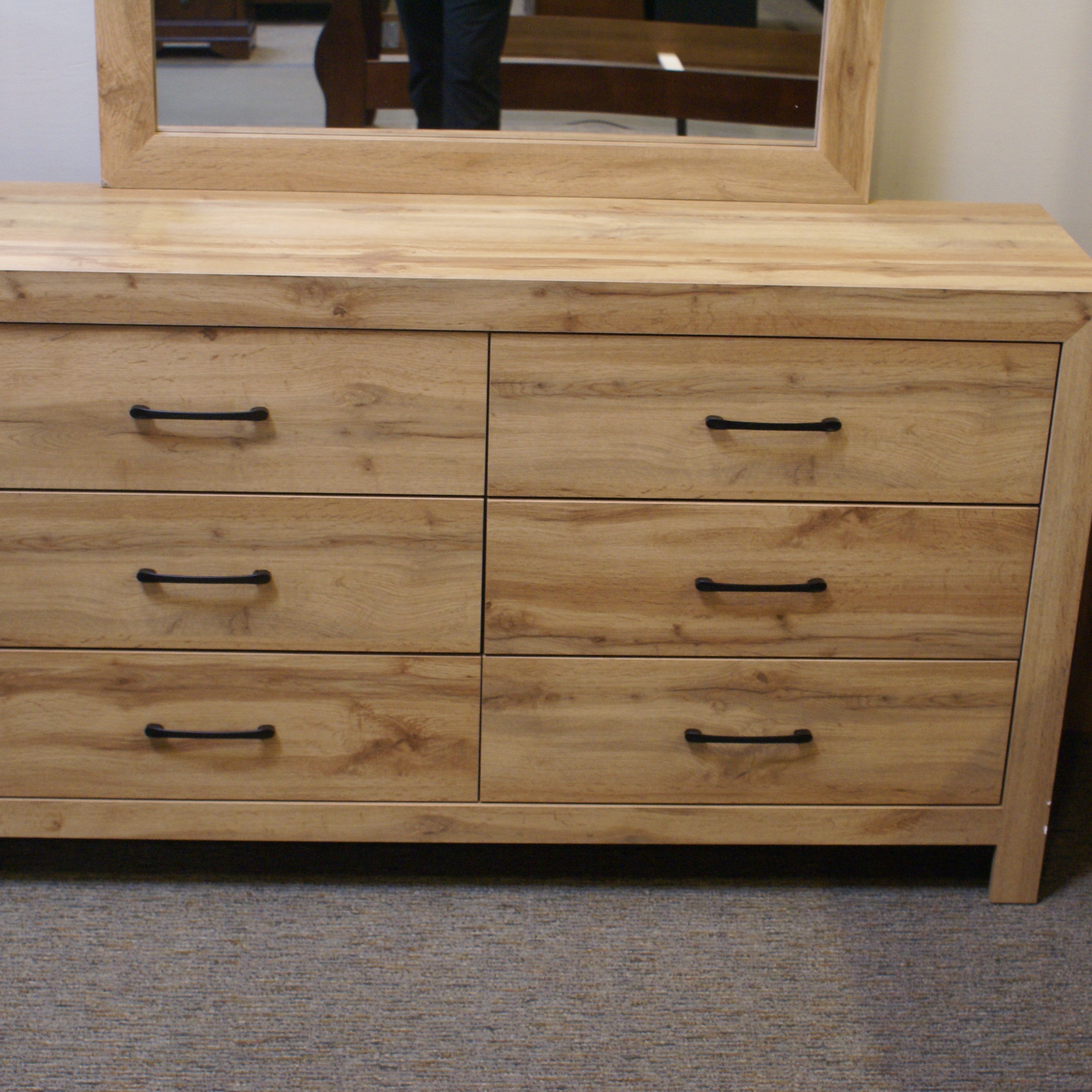 Homelegance 1534NA-5/6 New Corbin Natural Dresser & Mirror