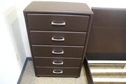 Homelegance 2220DBR-9 Lorenzi Dark Brown Upholstered Faux Leather Chest