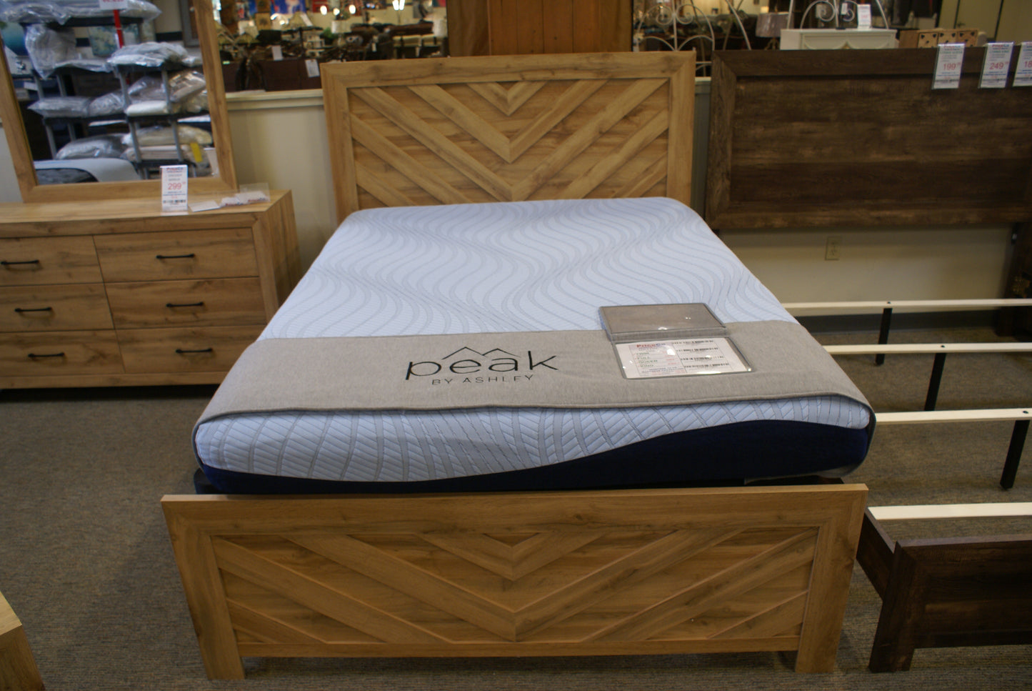 Homelegance 1534NPNA-1 New Corbin Natural Queen Bed in a Box
