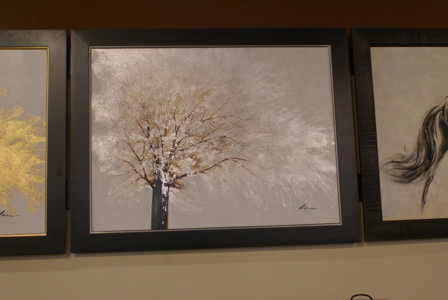 Sisko 44 x 56 Silver Tree Framed Canvas Oil Painting
