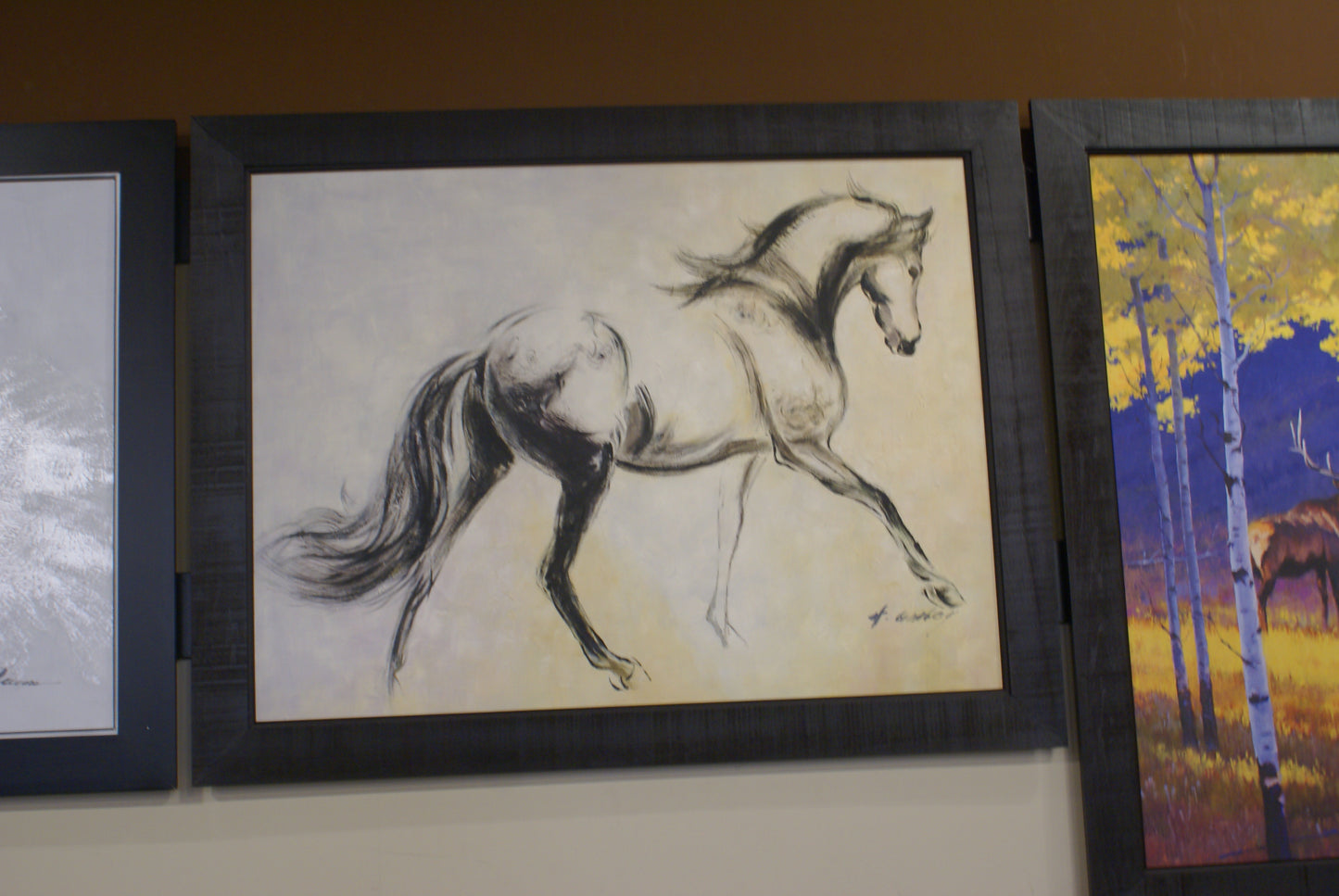 Sisko 44 x 56 Horse Framed Canvas Oil Painting