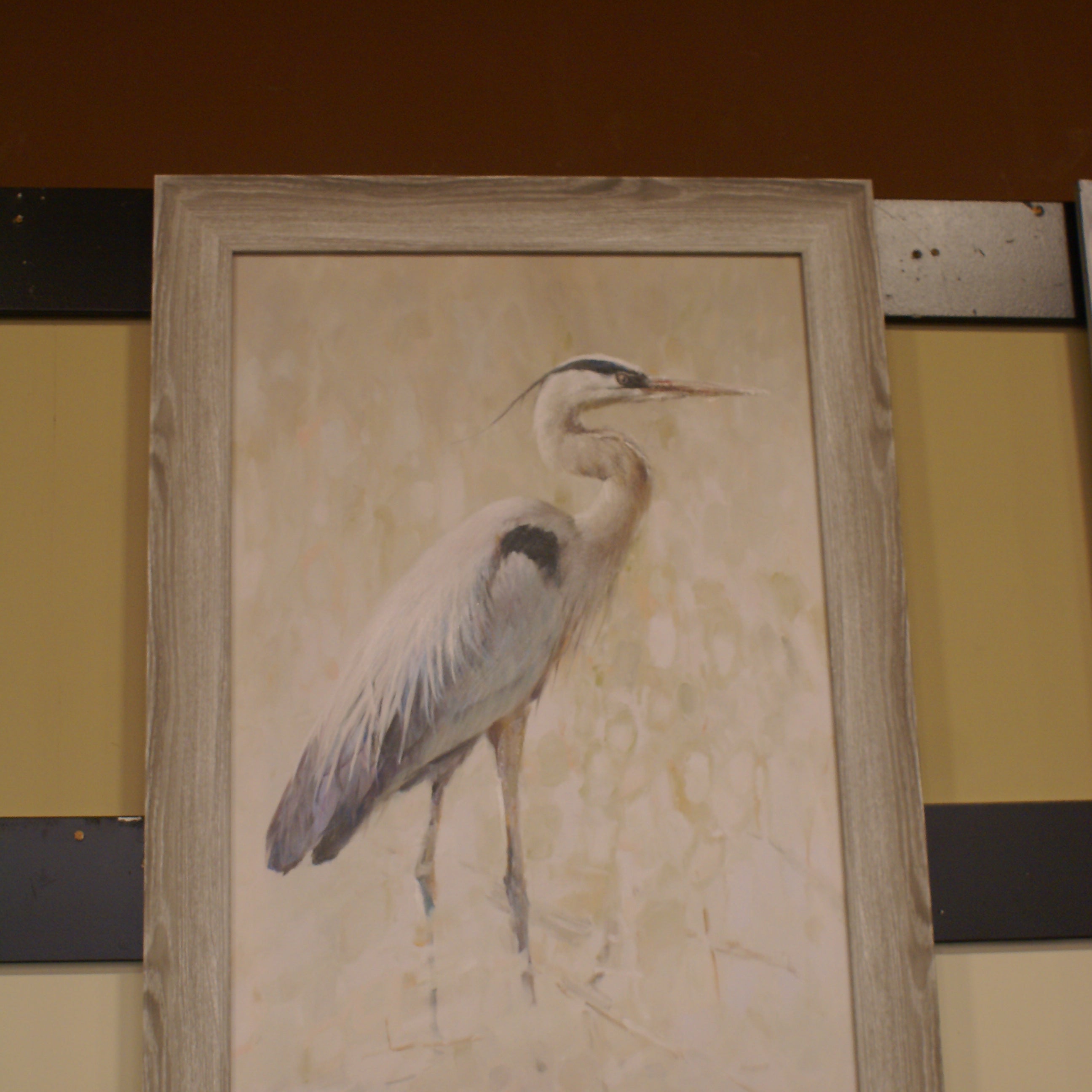 Sisko 32 x 44 White Stork Framed Canvas Oil Painting