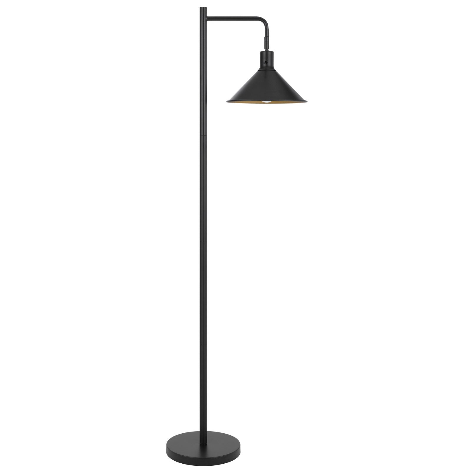Cal Lighting EC-1004FL Campana Metal Downbridge Floor Lamp in Black