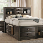 FOA FM7210GY-Q Zosimo Gray Queen Platform Storage Bed