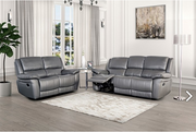 FOA FM69003DG-CH-M Glarus Dark Grey Leather Manual Recliner