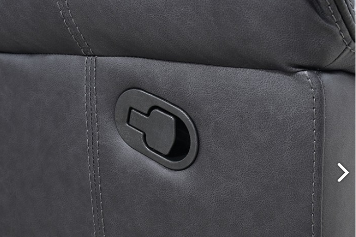 FOA NX6001BK-LV Agata Black Manual Glider Loveseat
