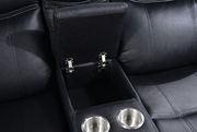 FOA NX6001BK Agata Black Manual Sofa & Glider Loveseat Set
