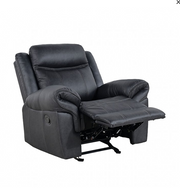 FOA NX6001BK-CH Agata Black Manual Glider Recliner