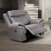 FOA NX6001WG-CH Agata Warm Gray Manual Glider Recliner