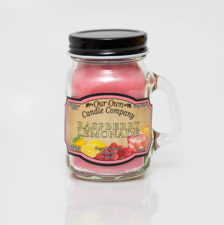 Our Own Candle Company Raspberry Lemonade Mason Jar Candle