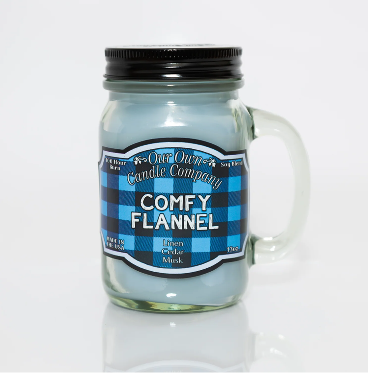Our Own Candle Company Comfy Flannel Mason Jar