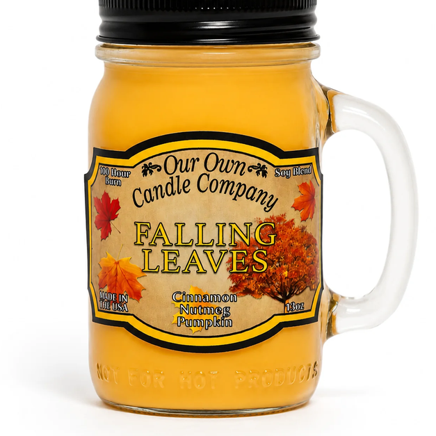 Our Own Candle Company Falling Leaves Mason Jar